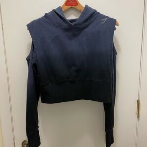 Gymshark Dark Blue Cropped Hoodie